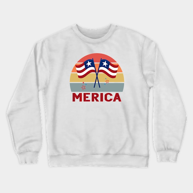 Merica Crewneck Sweatshirt by designnas2